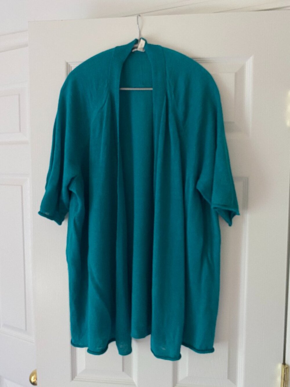Eileen Fisher Teal Cardigan, Shell and scarf
